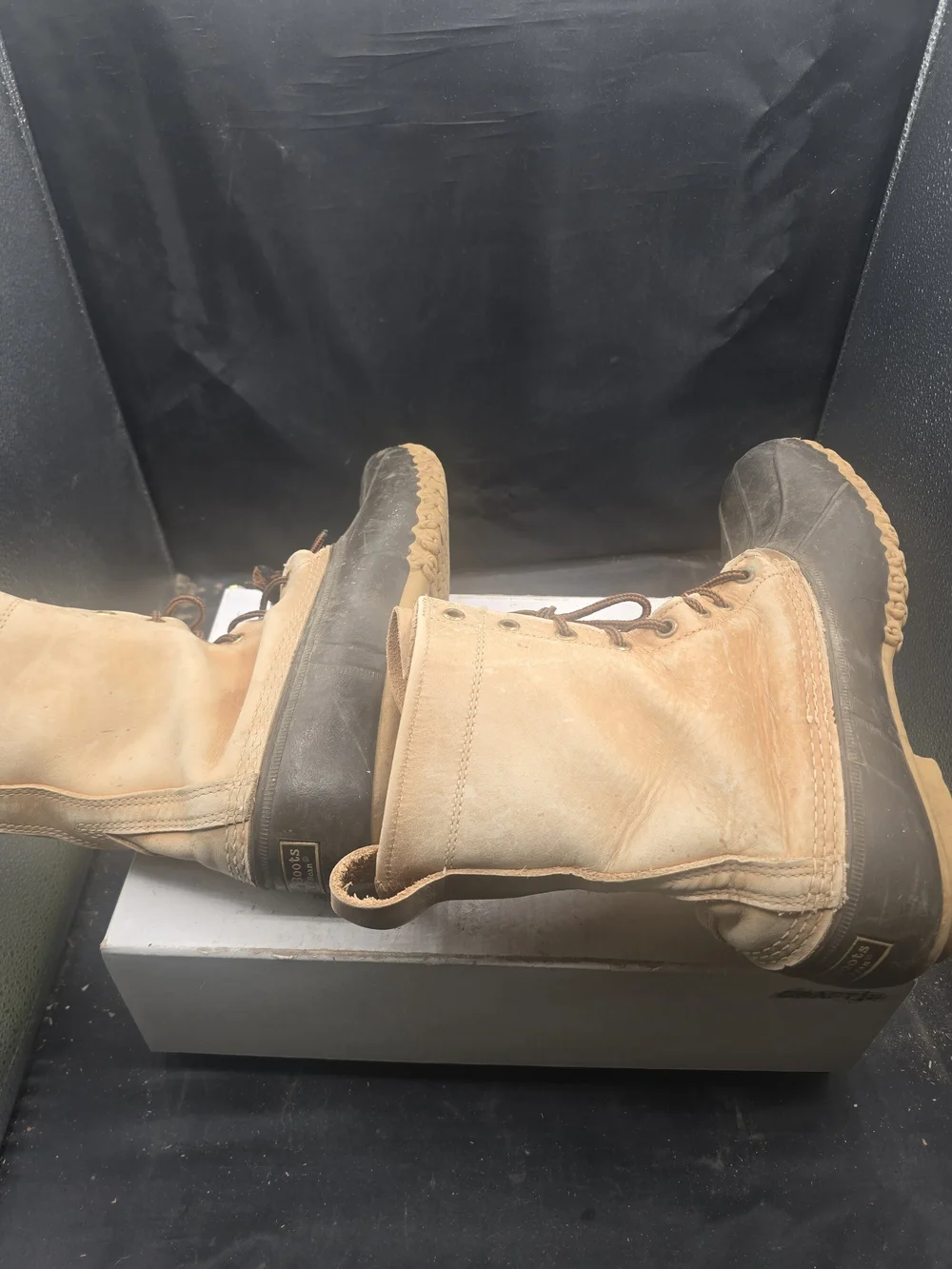 L.L. Bean Tan and Black Men’s Rain & Snow Boots